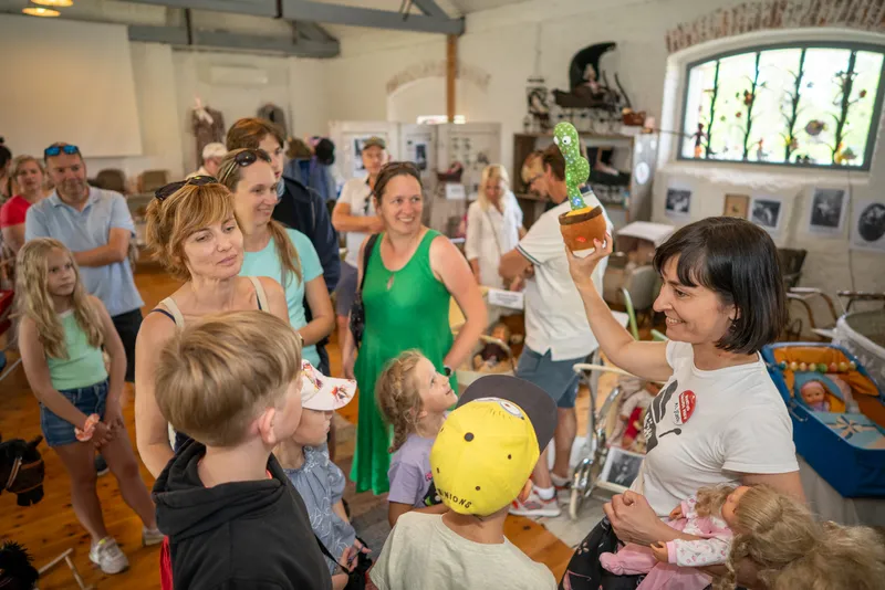 Family celebration and visiting of museum